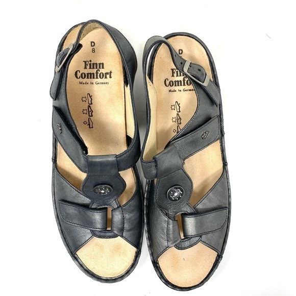 Finn Comfort Adana Volcano Leather Sandals - Picture 5 of 8